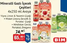 AVOYA MİNERALLİ GAZLI İÇECEK ÇEŞİTLERİ 4X250 ML